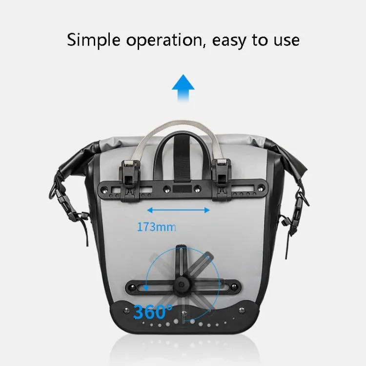 AFISHTOUR FB2039 Outdoor Sports Waterproof Bicycle Bag Large Capacity Cycling Bag, Size: 25L(Yellow)