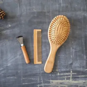 Bamboo Hair Brush Set | Natural Eco-Friendly Bamboo Brush