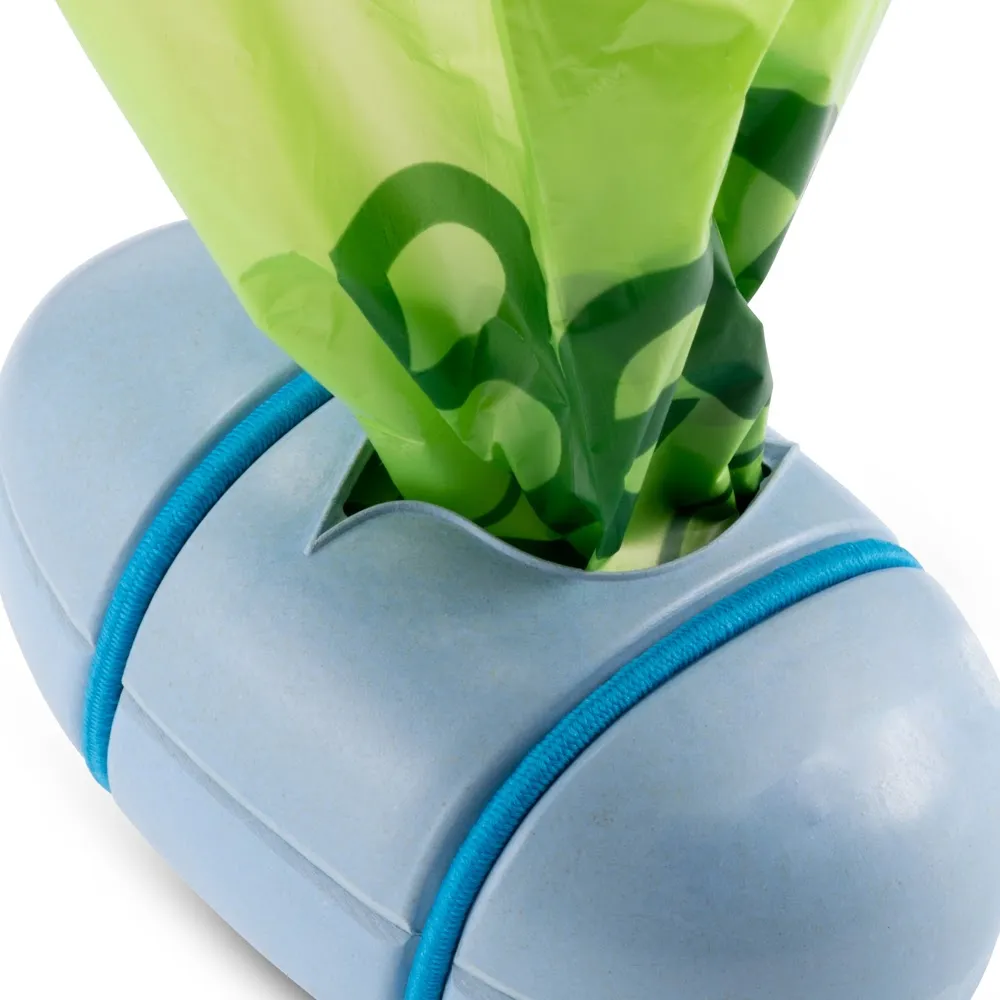 Bamboo Poop Bag Dispenser (Blue)