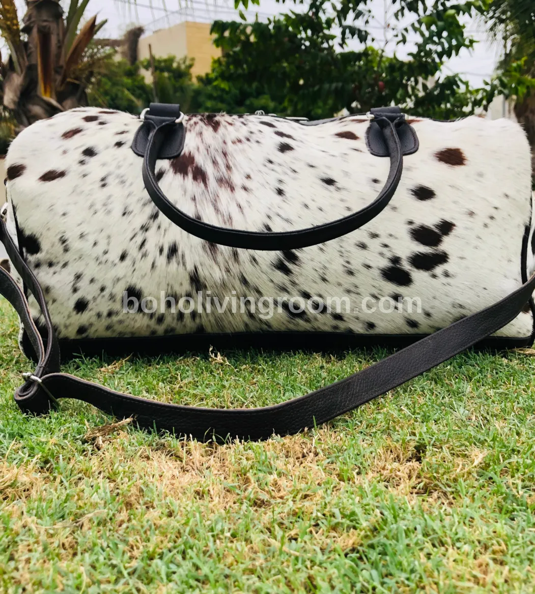 Black White Hair On Overnight Bag