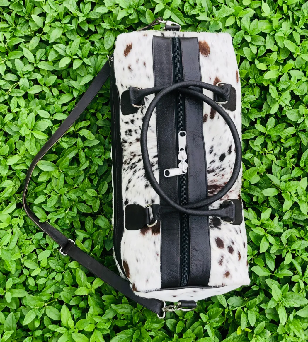 Black White Hair On Overnight Bag