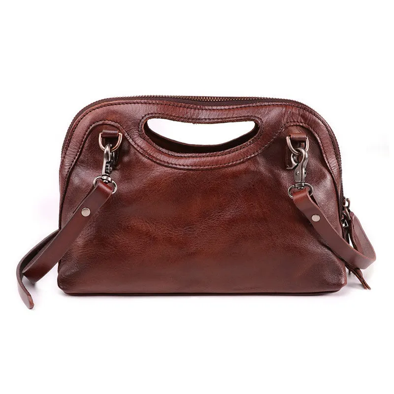 Boho Womens Woven Leather Satchel Handbag Side Bag Purse for Womens