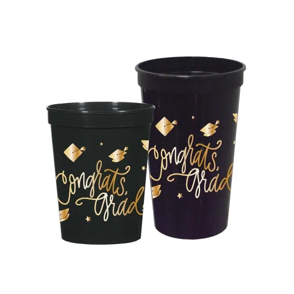 Congrats, Grad! | Black Stadium Cups - Short