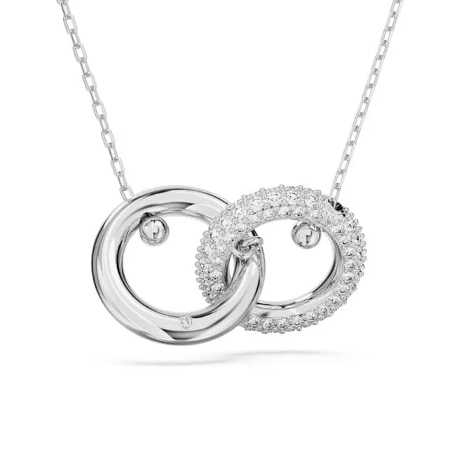 Dextera Interlocking Loop White Rhodium Plated Pendant 5670251