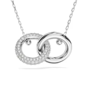 Dextera Interlocking Loop White Rhodium Plated Pendant 5670251
