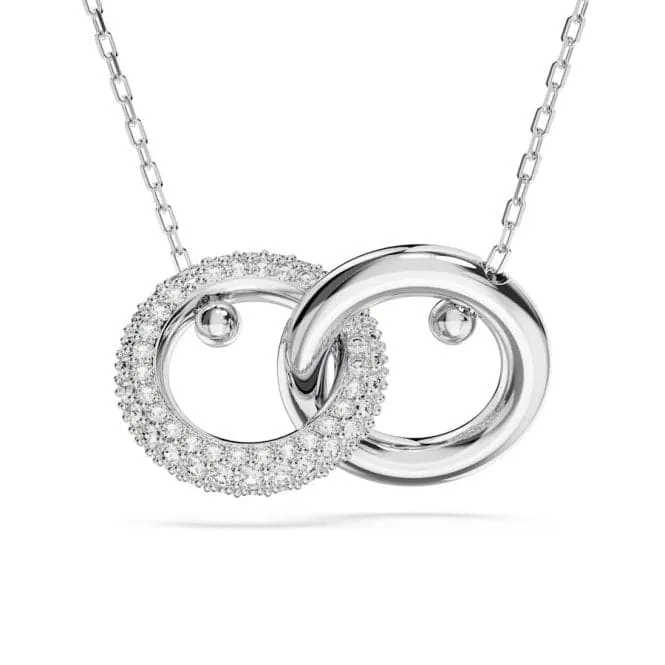 Dextera Interlocking Loop White Rhodium Plated Pendant 5670251
