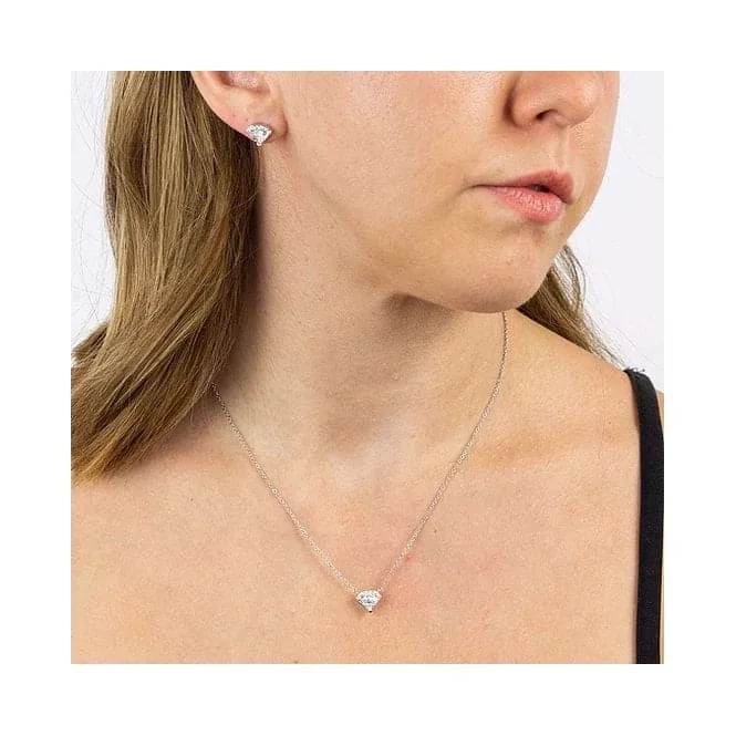 Diamiond Shaped Pave Stud Earrings E6057