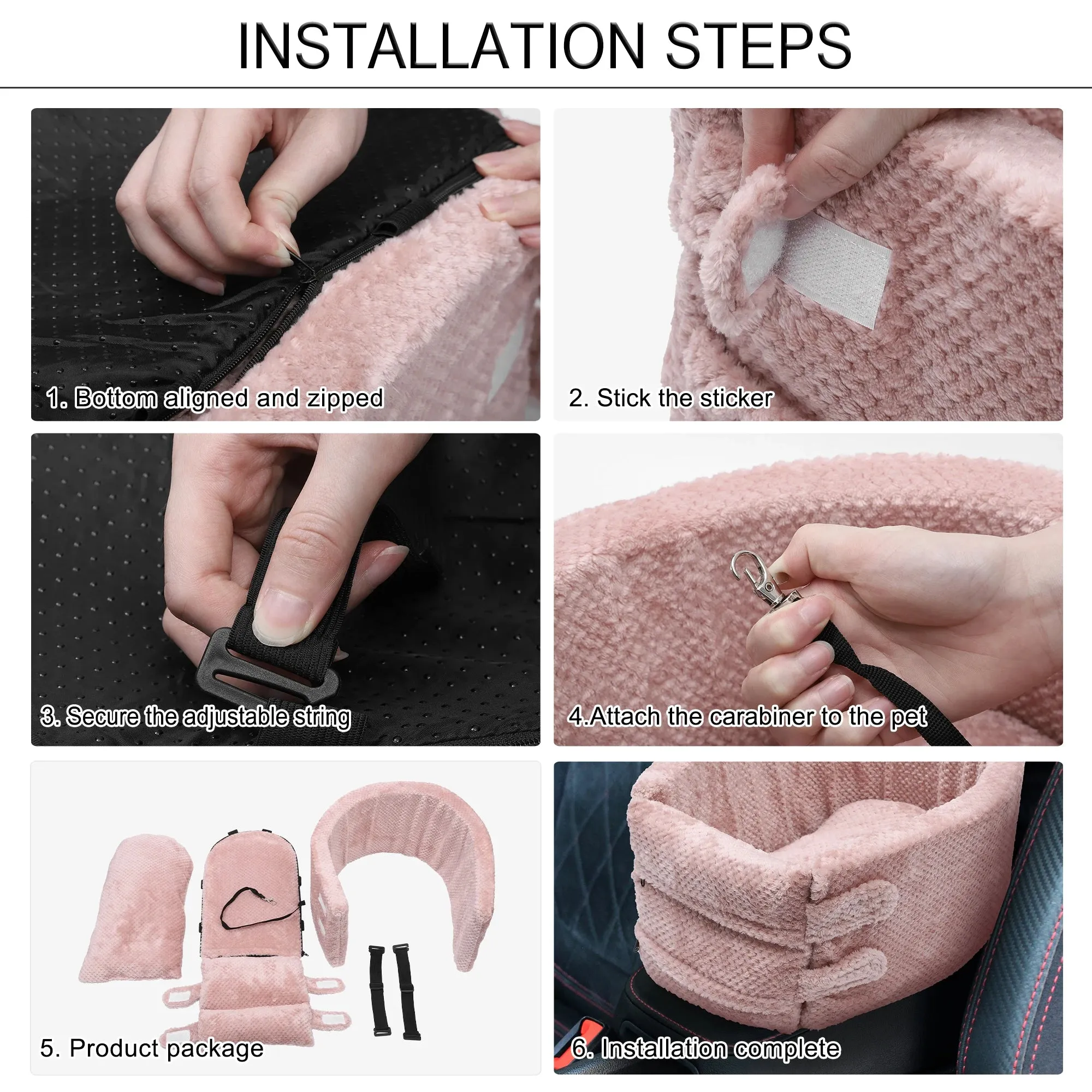 Dog Car Seat Bags Hammock - Pet Carriers Bed, Car Rear Back Seat Protector, Mat Carrier Bottom, Travel Safety Accessories