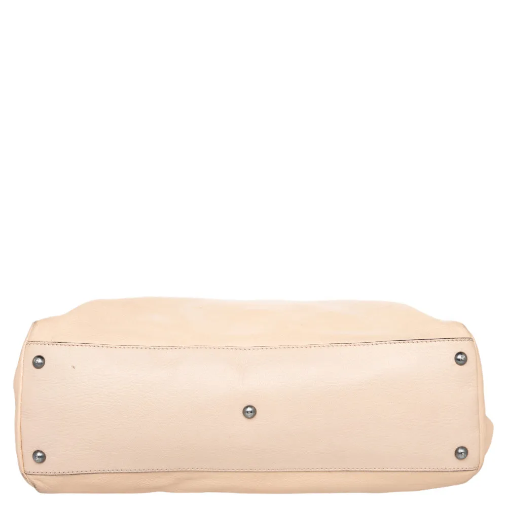 Fendi  Leather Beads Lining Large Peekaboo Top Handle Bag