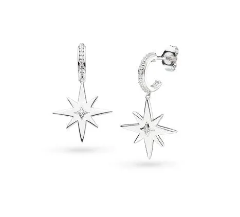 Kit Heath Céleste North Star Pave Zirconia Stud Drop Hoops 50467CZ