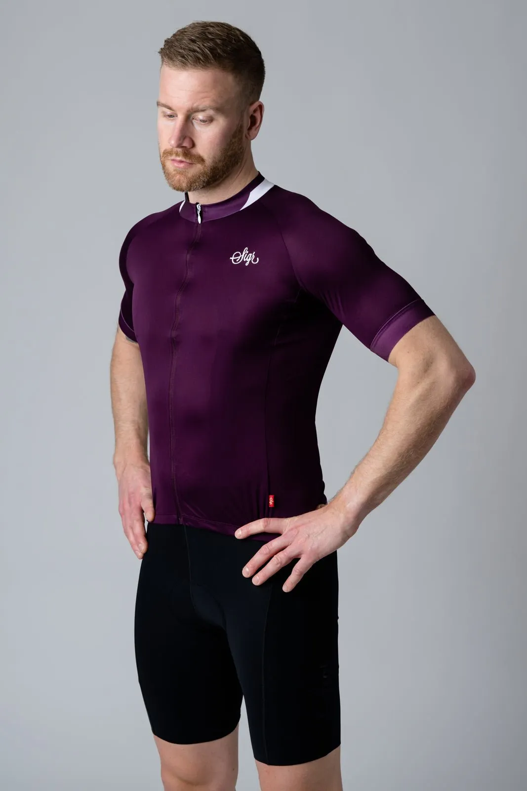 Lila Hortensia Men's Purple Cycling Jersey