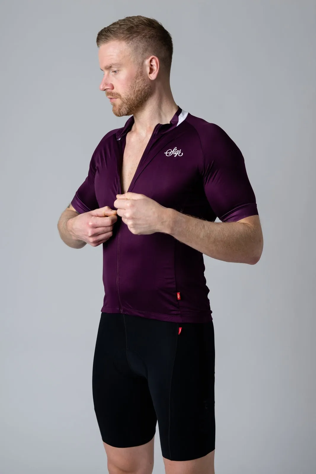 Lila Hortensia Men's Purple Cycling Jersey