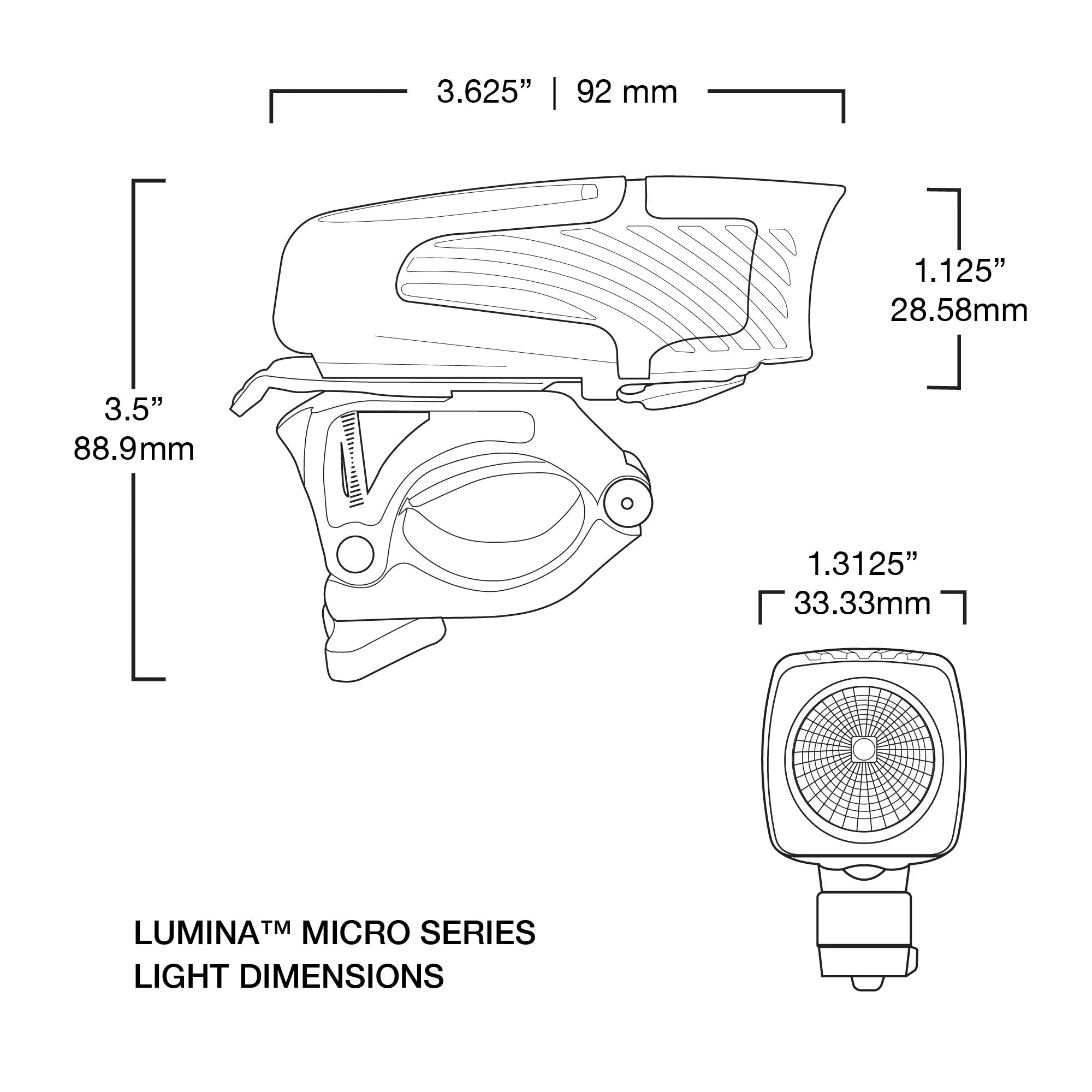 Lumina™ Micro 650 Front Bike Light