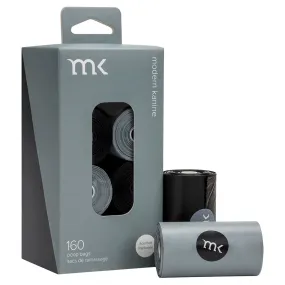 MK Poop Bag Refill in Black & Grey (8 rolls/160 bags)