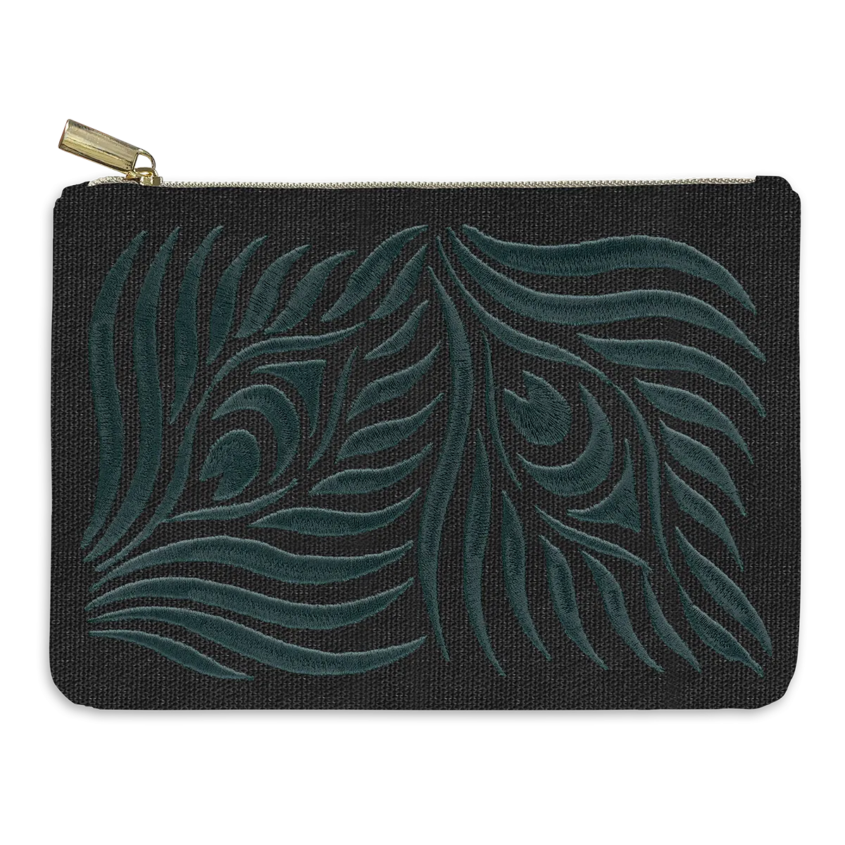 Nightshade Peacock Feather Pouch