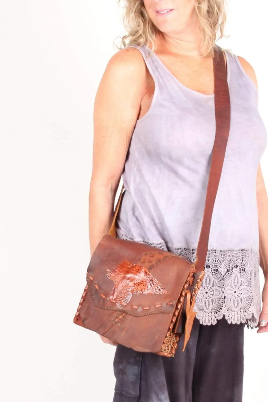 Oil Tan Flap Bag