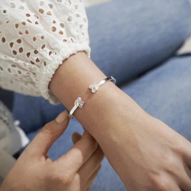 Radiant Treasures Gems Silver 6cm Bangle 5835