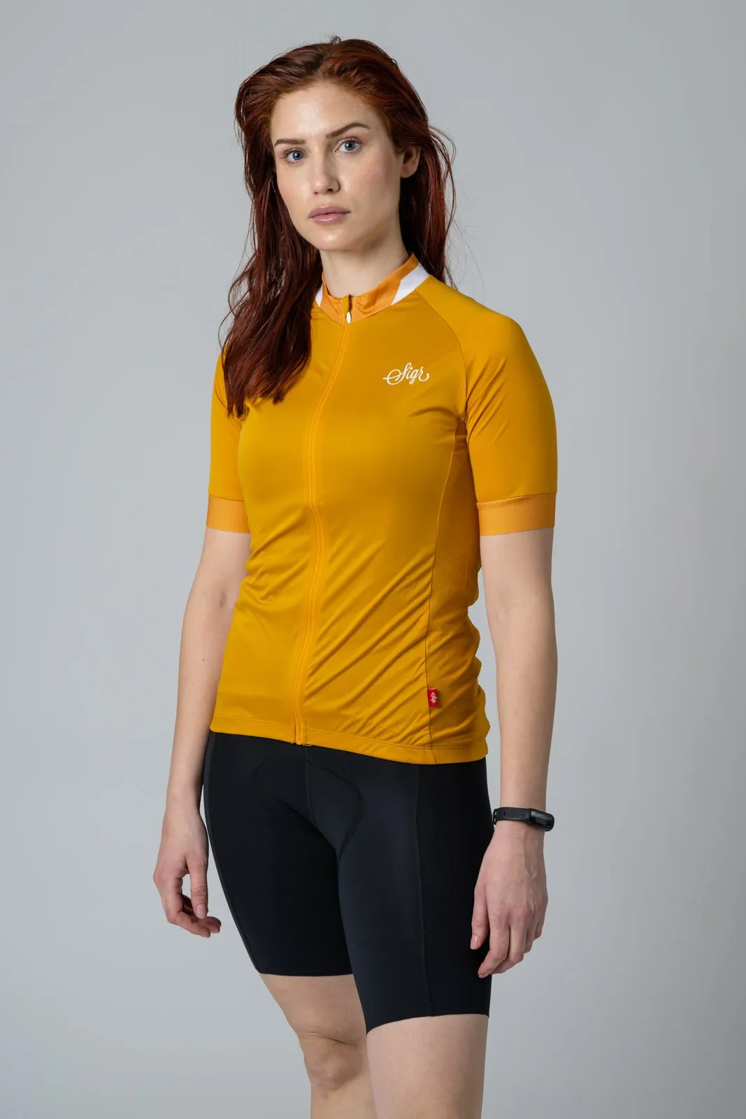 Solros Women's Yellow Cycling Jersey
