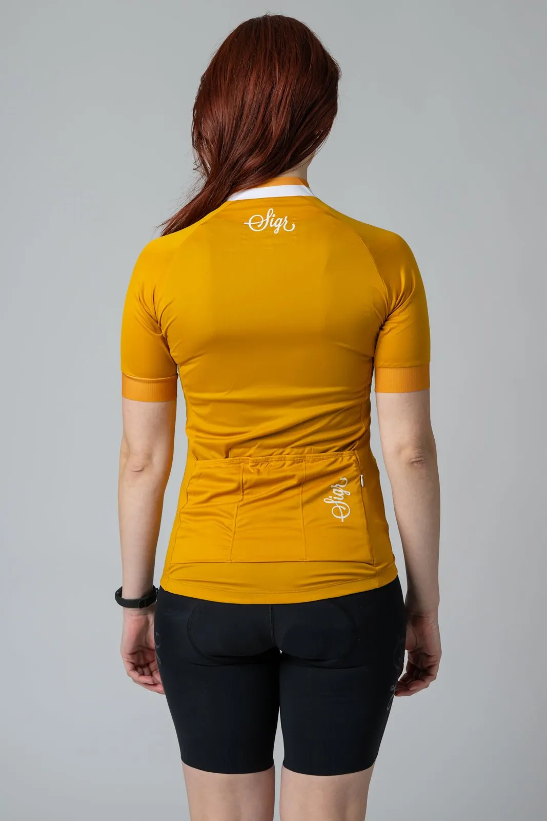 Solros Women's Yellow Cycling Jersey