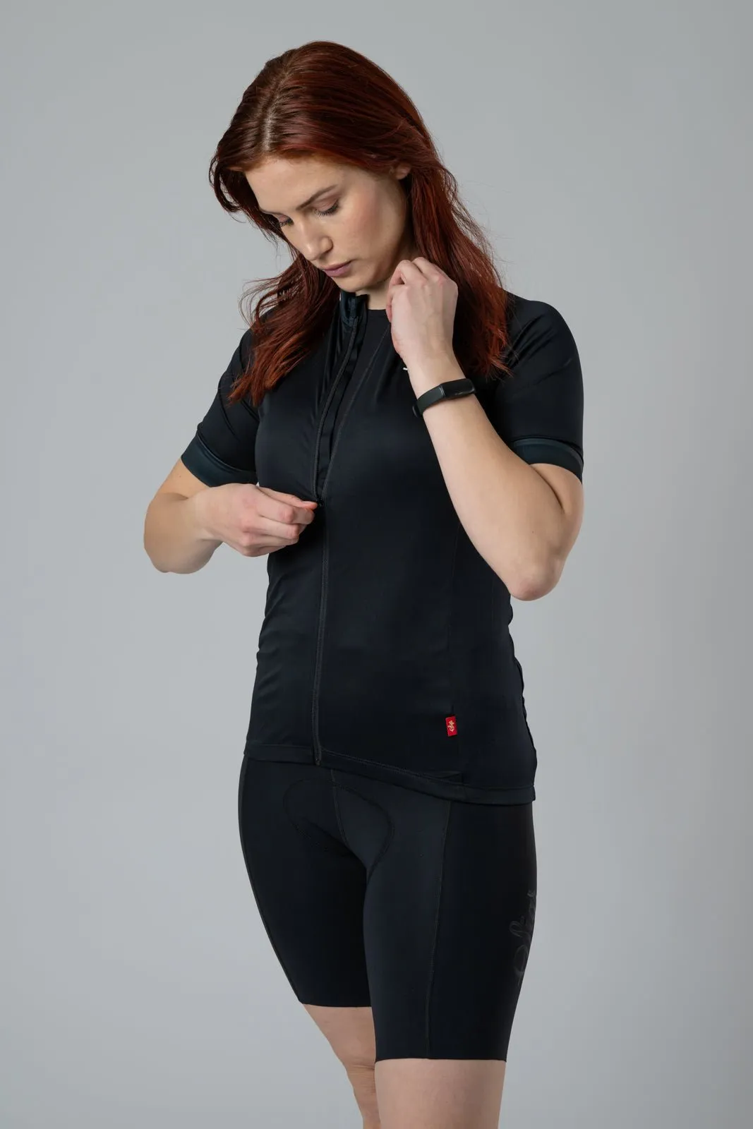 Svart Grus Women's Black Cycling Jersey