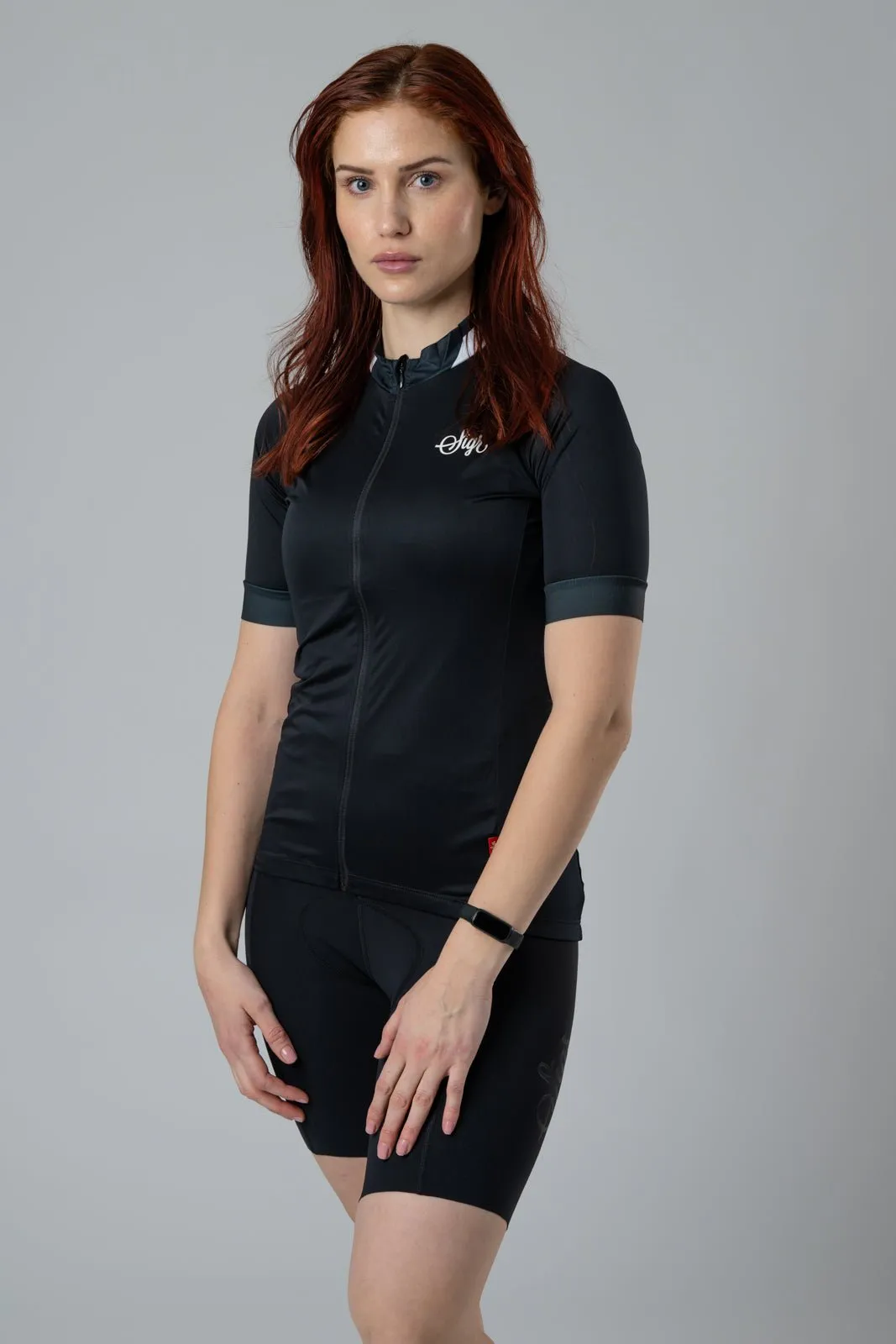 Svart Grus Women's Black Cycling Jersey