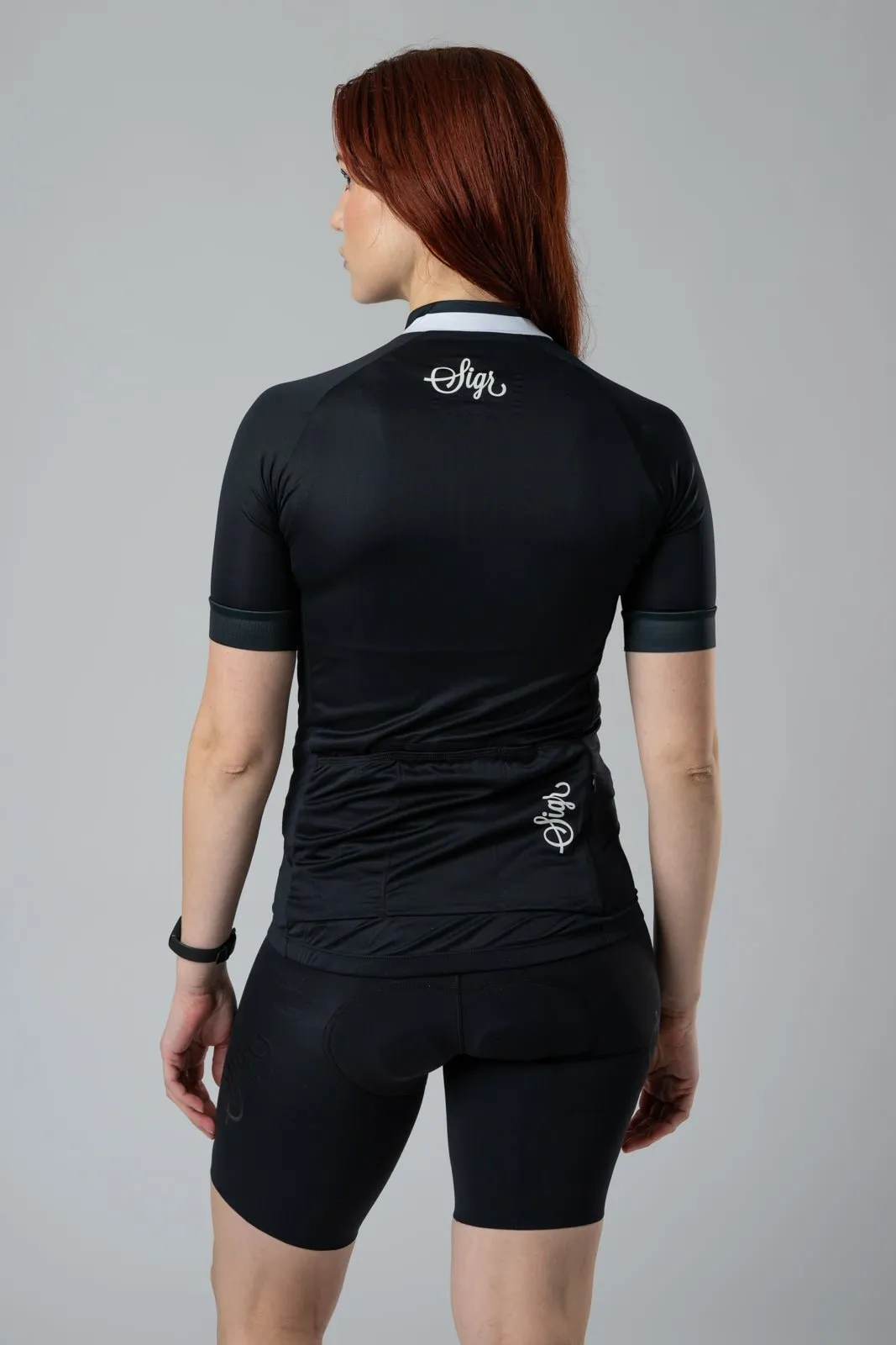 Svart Grus Women's Black Cycling Jersey