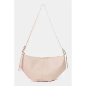 Taupe Faux Leather Shoulder Bag