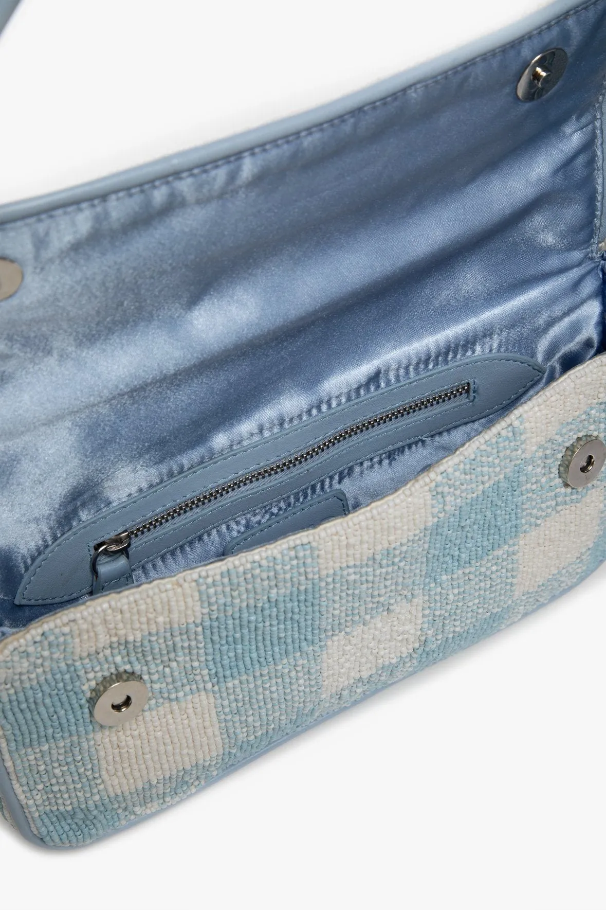 TOMMY BEADED BAG | ARCTIC BLUE WHITE