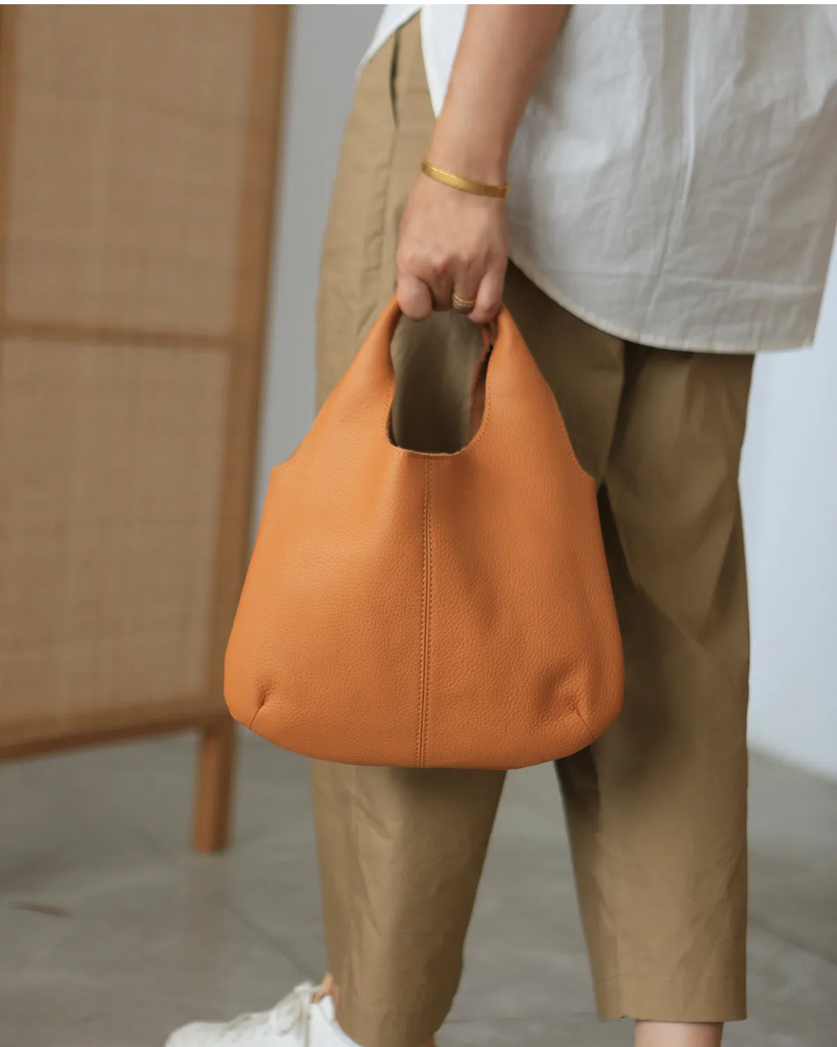 Vintage Womens Small Leather Tote Bag Green Leather Handbags For Women